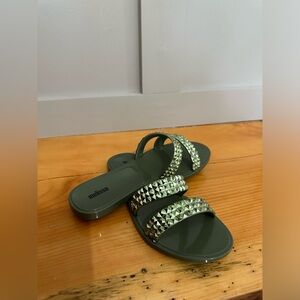 Melissa | Women’s Melissa Studded Green Sandals Size 8